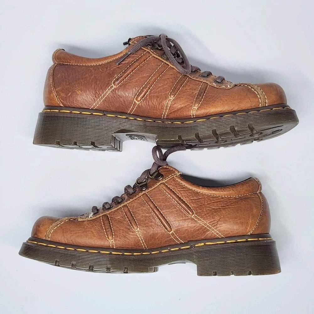 Dr. Martens Shoes Mens Size 10 Brown Leather Lace Up Chunky Sole Casual 11306